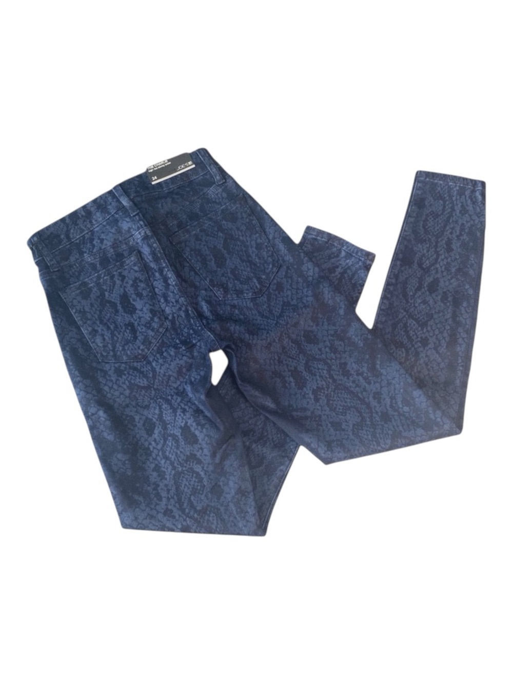 new Joe's Jeans ㋛ Charlie Skinny High Waist Jean ㋛ Coated Navy Python Print ㋛ - Picture 10 of 16